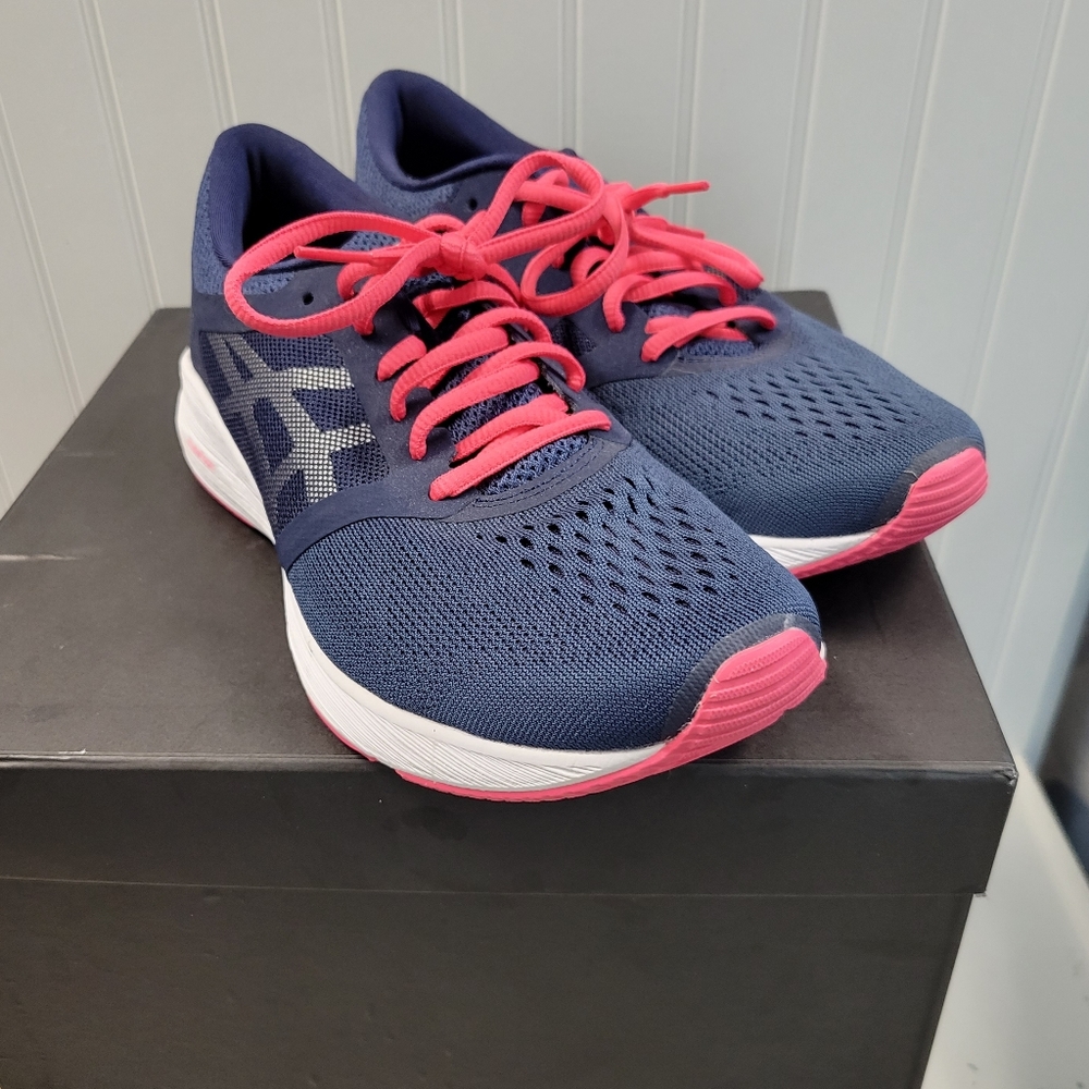 ASICS women's shoes, navy/pink